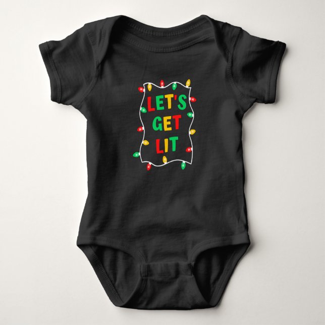 Body Para Bebê Vamos Engraçado Fica No Natal (Frente)