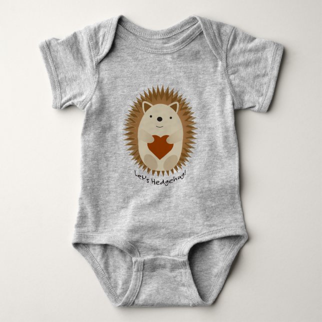 Body Para Bebê Vamos Hedgehug Hedgehog (Frente)
