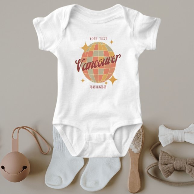 Body Para Bebê Vancouver Cidade do Canadá Presente retrô recém-na (Criador carregado)