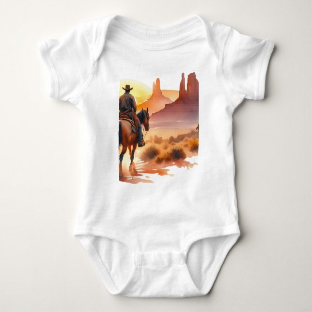Body Para Bebê Vaqueiro do Deserto  (Frente)