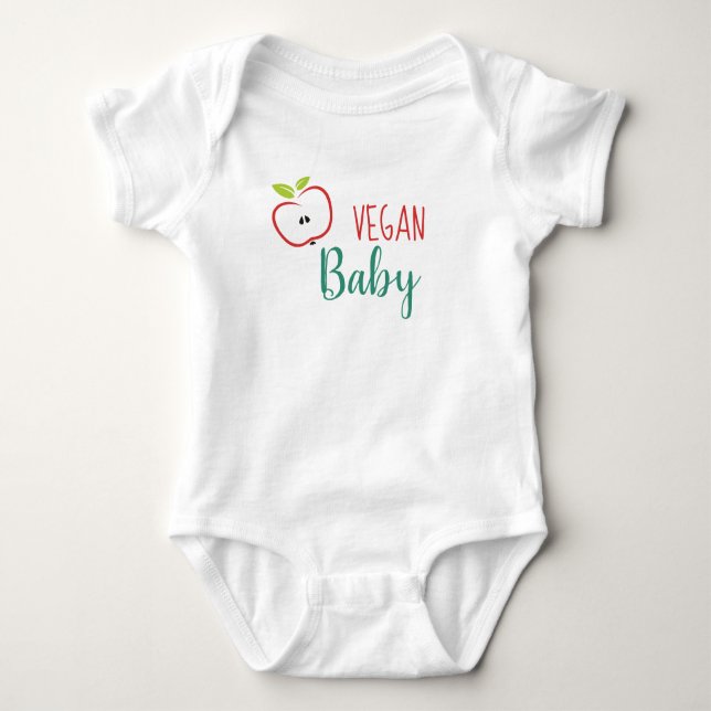 Body Para Bebê Vegan Baby Cute Apple (Frente)
