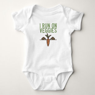 Body Para Bebê Vegan - Eu Corro Em Veggies