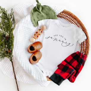 Body Para Bebê Vejo Você No Anúncio De Gravidez De Janeiro