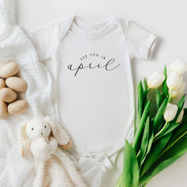 Body Para Bebê Vejo Você No Anúncio De Gravidez Em Abril