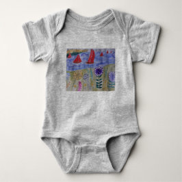 Body Para Bebê Velas Vermelhas e Flores