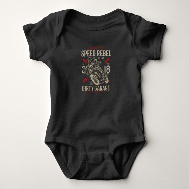 Body Para Bebê Velocidade Rebel (Frente)