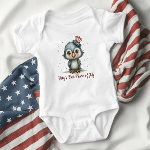 Body Para Bebê Venenosa Patriótica Águia 4 de julho