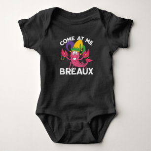 Body Para Bebê Venha Comigo Breaux Funny Crawfish Mardi Gras Miç