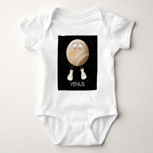 Body Para Bebê Vênus Planeta e Estrelas
