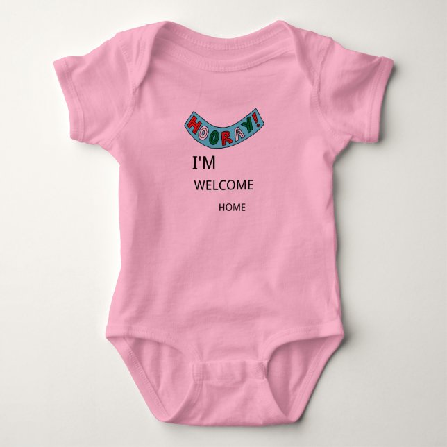 Body Para Bebê Verão Rosa Fofo (Frente)