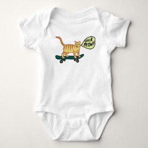 Body Para Bebê Verificar Gato de Tabulação de Skateboarding de 