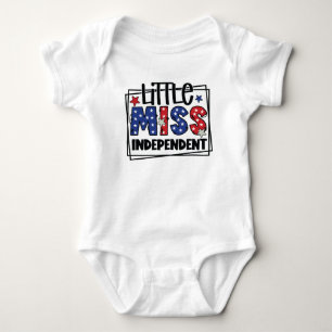 BODY PARA BEBÊ VERMELHO AZUL PATRIÓTICO PEQUENO INDEPENDENTE