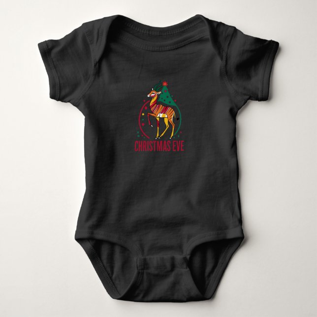 Body Para Bebê Véspera de Natal (Frente)