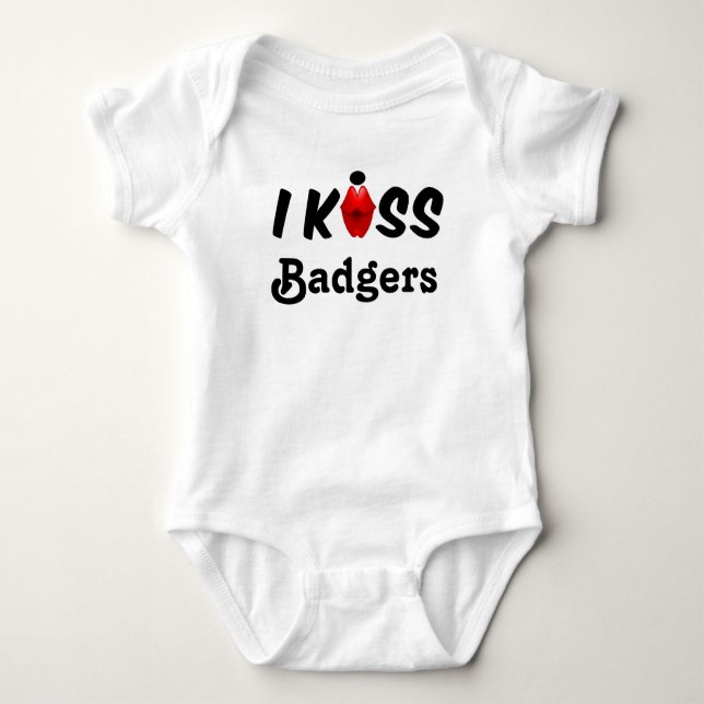 Body Para Bebê Vestuário Bebê I Beija Badgers (Frente)