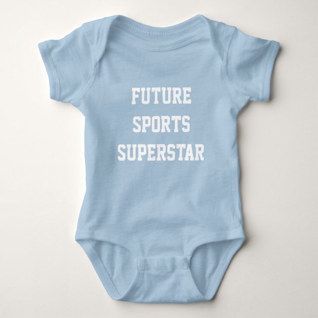 Body Para Bebê Vestuário personalizado de nome Superstar Esporte (Frente)