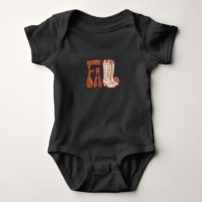 Body Para Bebê Vibes de queda ocidental (Frente)