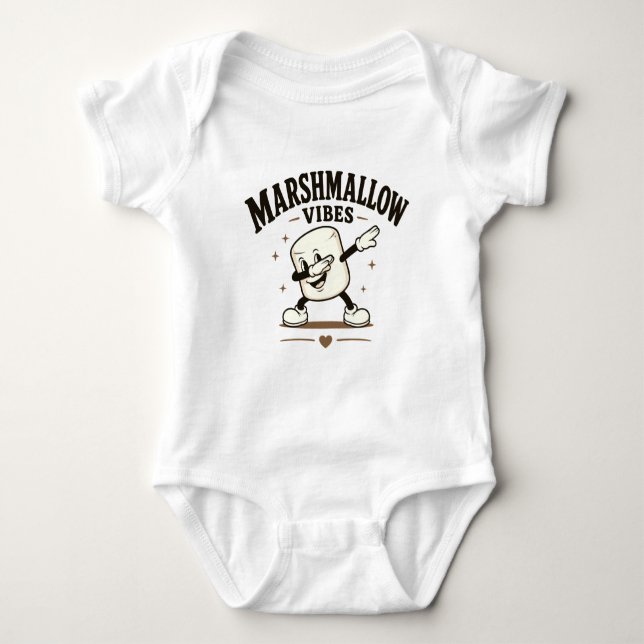 Body Para Bebê Vibrações de marshmallow (Frente)