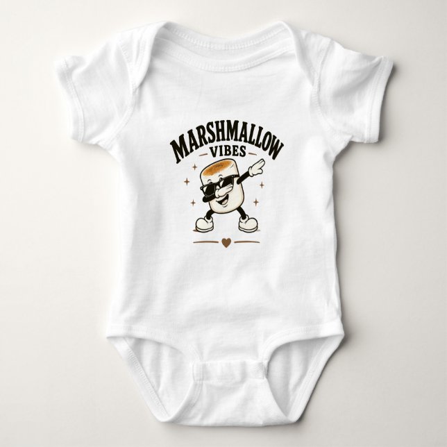 Body Para Bebê Vibrações de marshmallow (Frente)