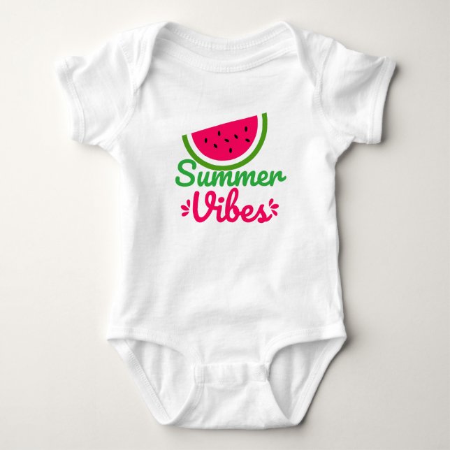 Body Para Bebê Vibrações de Verão (Frente)