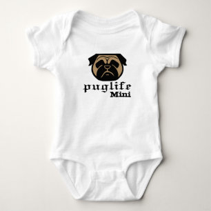 Body Para Bebê Vida do Pug - vida do cão do vândalo - bodysuit 