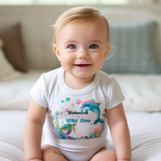 Body Para Bebê Vida Selvagem Única no Mar