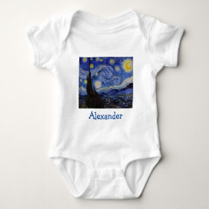 Body Para Bebê Vincent Van Gogh - A Noite Estrelada