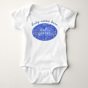 Body Para Bebê Vintage baby Gemini zodiac astrologia
