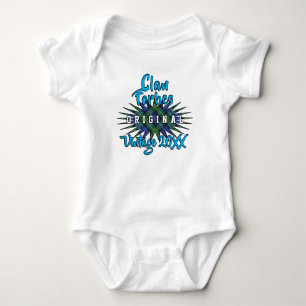 Body Para Bebê Vintage Birthyear da explosão do Tartan de Forbes