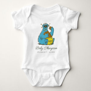 Body Para Bebê Vintage Cookie Monster Novo Bebê Em Breve