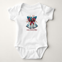 Body Para Bebê Vintage Floral Angel with Holiday Ribbon Wings