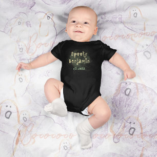 Body Para Bebê Vintage Gótico Espeluznante Caveira Bebê Halloween