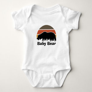 Body Para Bebê Vintage Mama Bear Retro Sunset