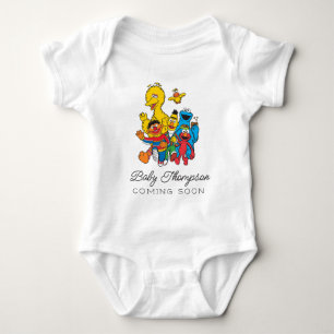 Body Para Bebê Vintage Sesame Street Novo Bebê Em Breve