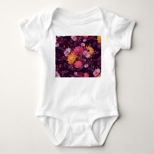 Body Para Bebê Vintagem Floral: Esplendor do Jardim do outono