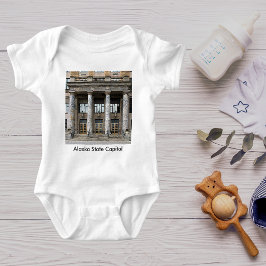 Body Para Bebê Visão frontal do Capitólio Estadual do Alasca em J