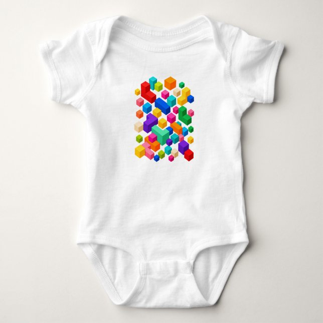 Body Para Bebê Vivid Blockscape (Frente)