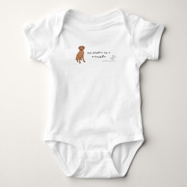Body Para Bebê vizsla (Frente)