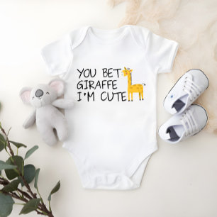 Body Para Bebê Você aposta Girafa que eu sou um bebê bonito