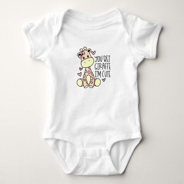 Body Para Bebê Você aposta Girafa que eu sou um macacão (Frente)