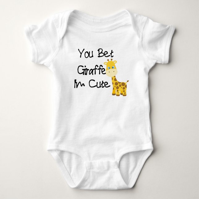 Body Para Bebê Você Aposta Girafa Sou Fofo™ Body de Bebê  (Frente)