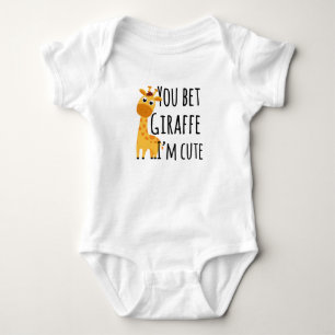 Body Para Bebê Você apostar Girafa que eu sou bonita, girafa eng