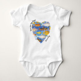 Body Para Bebê Você é meu coração. . Colorida Escola de Peixes