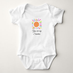 Body Para Bebê você é meu raio solar amarelo alaranjado raios sol