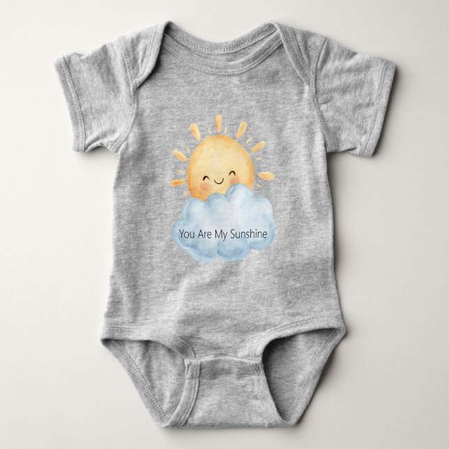 Body Para Bebê Você É Meu Sol Feliz Nuvem Sol (Frente)