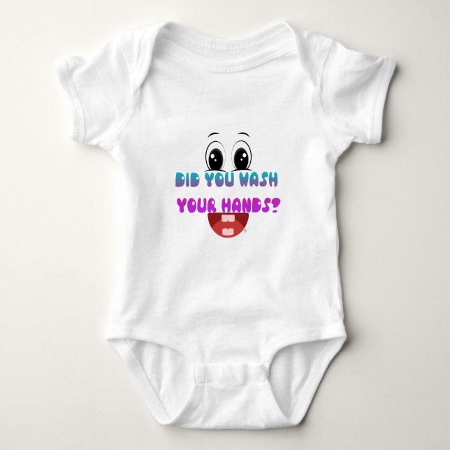 Body Para Bebê Você Lavou As Mãos? (Frente)