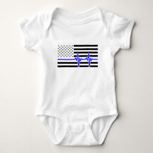 Body Para Bebê Volte À Bandeira Americana Do Pulso Azul