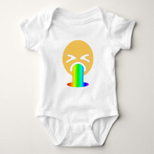 Body Para Bebê vômito do arco-íris emoji