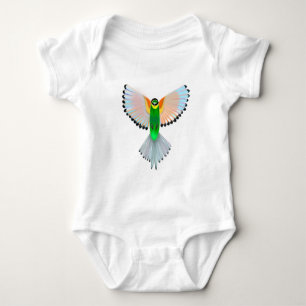 Body Para Bebê Vôo colorido do pássaro