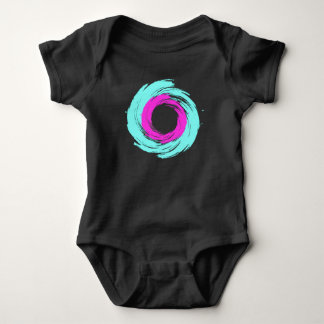 Body Para Bebê Vortex Azul Claro e Rosa