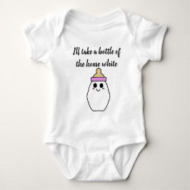 Body Para Bebê Vou pegar uma garrafa da casa branca - rosa